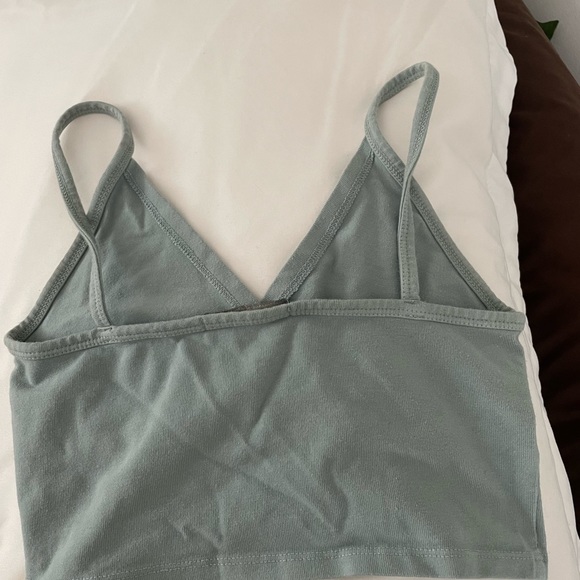 Green Brandy Melville Amara Tank Crop Top - Picture 3 of 3